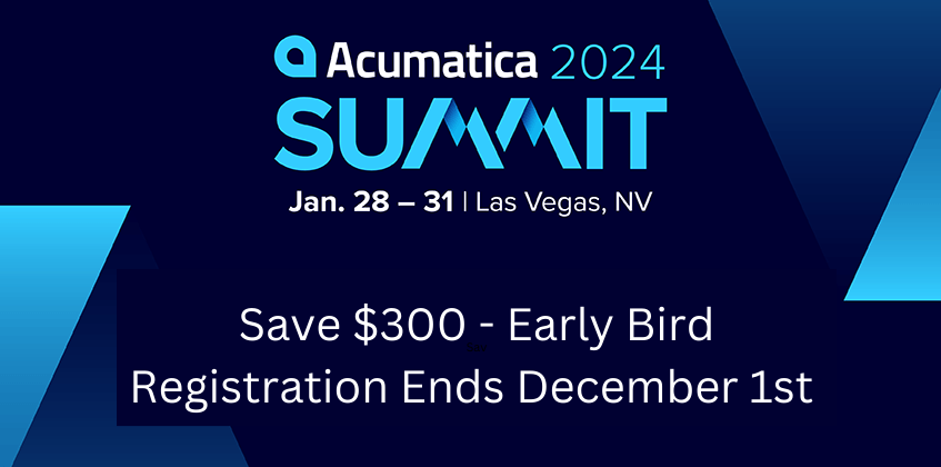 Acumatica 2024 Summit Save $300 Early Bird